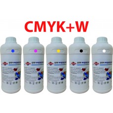 Преміум DTF (ДТФ) чорнила CMYK+W, 5 л