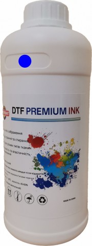 Преміум DTF (ДТФ) чорнила сині (Cyan), 1 л Преміум DTF (ДТФ) чорнила сині (Cyan), 1 л