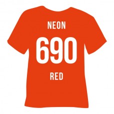 Poli-Flex Premium Neon Red (690) - плівка для термоперенесення Полі-Флекс Преміум Неон Червона (1 пог м)