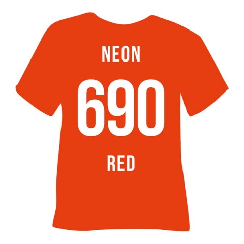 Poli-Flex Premium Neon Red (690) - плівка для термоперенесення Полі-Флекс Преміум Неон Червона (1 пог м)