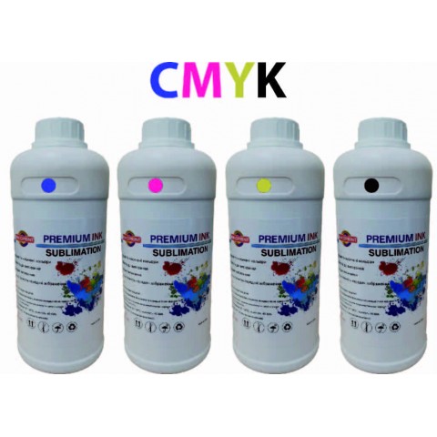 Сублімаційні чорнила преміум комплект (CMYK), 1 л Сублімаційні чорнила преміум комплект (CMYK), 1 л
